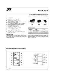 Datasheet M74HC4016B1R manufacturer STMicroelectronics
